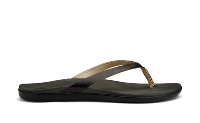 Picture of Olukai Women’s Ho'opio Leather - Onyx/ Black